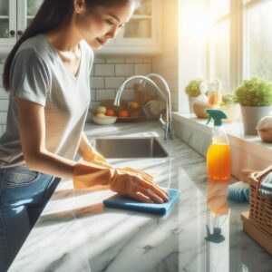 cleaning granite countertops