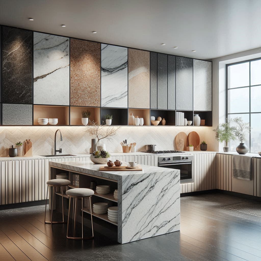 granite countertops with beautiful veins